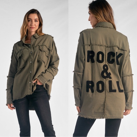 Elan Jackets & Blazers - Elan Devan Distressed Rock & Roll Jacket